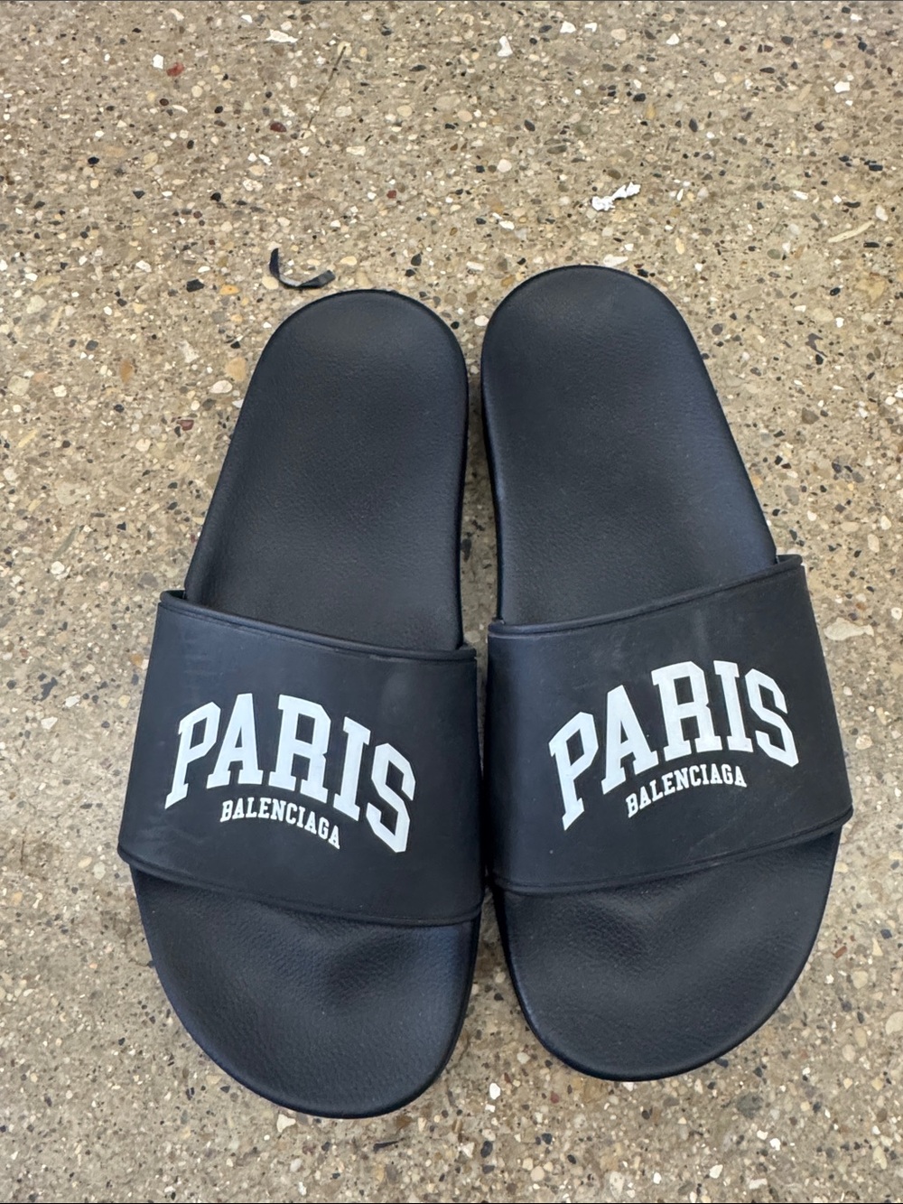 Balenciaga Black PARIS Pool Slide Sandals -Size 39/9 Women’s